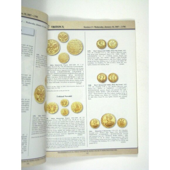Triton X Auction Catalog January 9 to 10 2007 NY International Numismatic PPB - Picture 9 of 11